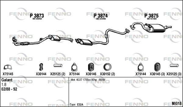 Obrázok Výfukový systém FENNO  MI018
