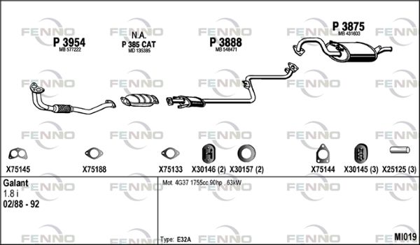 Obrázok Výfukový systém FENNO  MI019