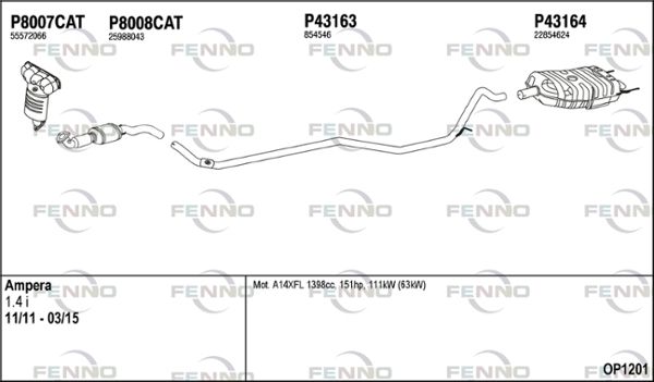 Obrázok Výfukový systém FENNO  OP1201