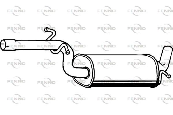 Obrázok Stredný tlmič výfuku FENNO  P1294