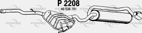 Obrázok Koncový tlmič výfuku FENNO  P2208
