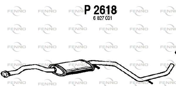 Obrázok Stredný tlmič výfuku FENNO  P2618