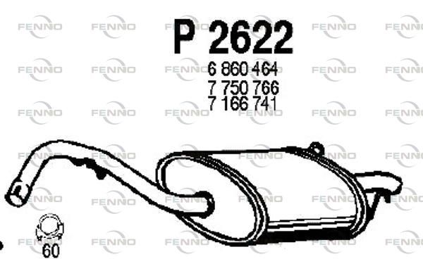 Obrázok Koncový tlmič výfuku FENNO  P2622