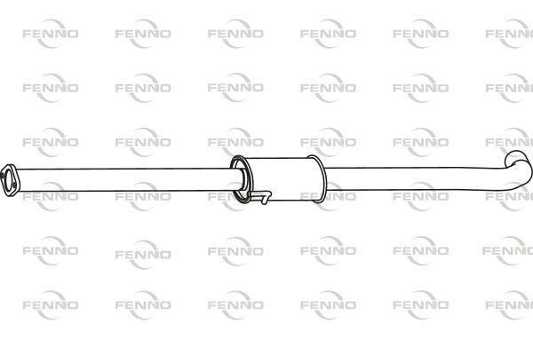 Obrázok Stredný tlmič výfuku FENNO  P29011