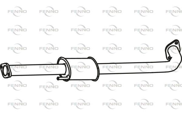 Obrázok Stredný tlmič výfuku FENNO  P3180
