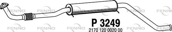 Obrázok Stredný tlmič výfuku FENNO  P3249