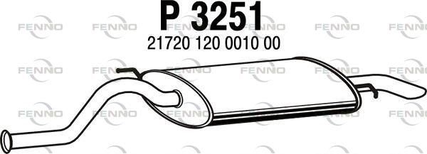 Obrázok Koncový tlmič výfuku FENNO  P3251