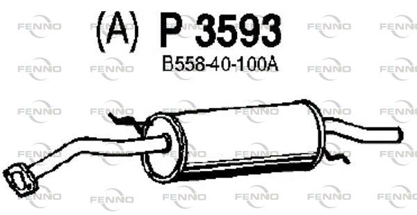 Obrázok Koncový tlmič výfuku FENNO  P3593