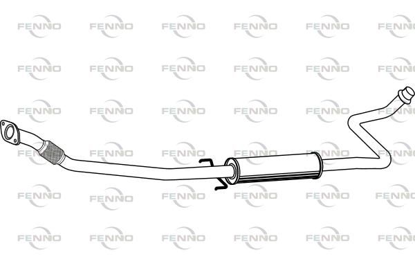 Obrázok Stredný tlmič výfuku FENNO  P6516
