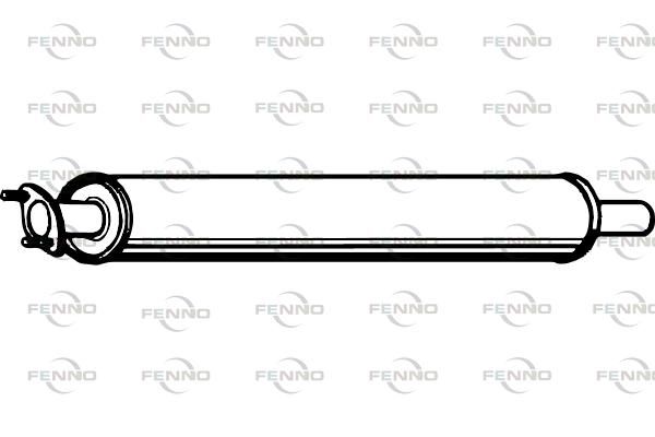 Obrázok Stredný tlmič výfuku FENNO  P7861