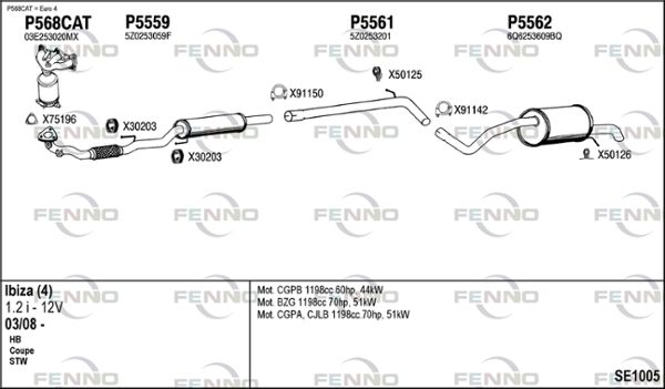 Obrázok Výfukový systém FENNO  SE1005