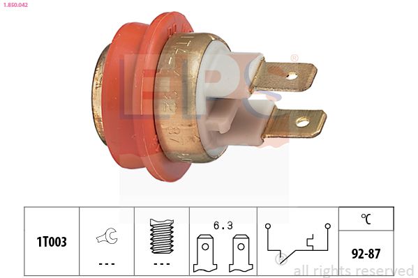 Obrázok Teplotný spínač ventilátora chladenia EPS Made in Italy - OE Equivalent 1850042