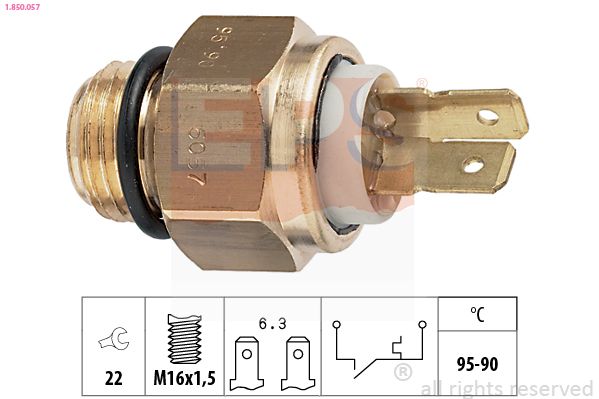 Obrázok Teplotný spínač ventilátora chladenia EPS Made in Italy - OE Equivalent 1850057