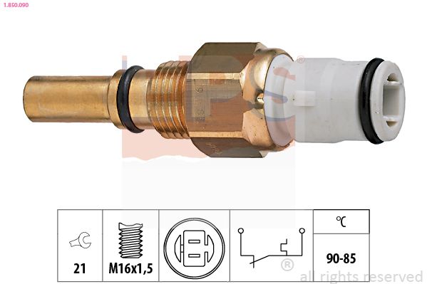 Obrázok Teplotný spínač ventilátora chladenia EPS Made in Italy - OE Equivalent 1850090