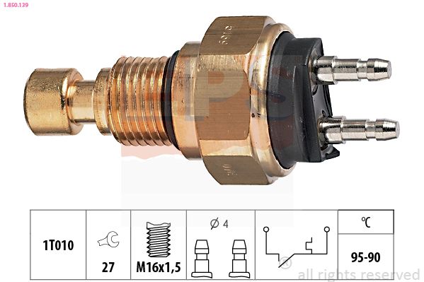 Obrázok Teplotný spínač ventilátora chladenia EPS Made in Italy - OE Equivalent 1850139