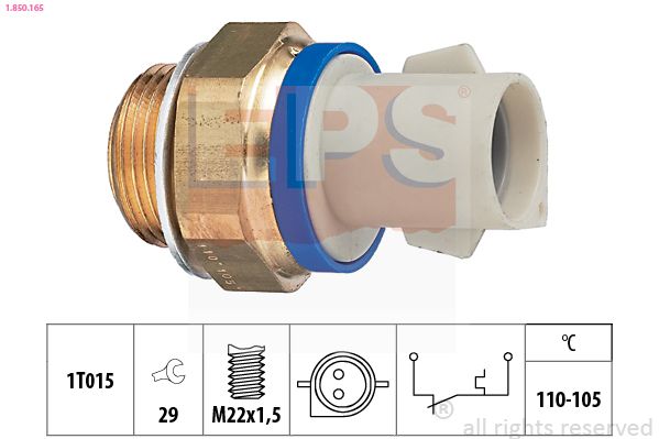 Obrázok Teplotný spínač ventilátora chladenia EPS Made in Italy - OE Equivalent 1850165