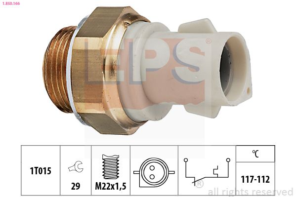 Obrázok Teplotný spínač ventilátora chladenia EPS Made in Italy - OE Equivalent 1850166