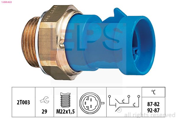 Obrázok Teplotný spínač ventilátora chladenia EPS Made in Italy - OE Equivalent 1850622