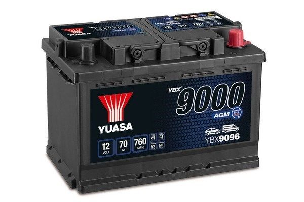 Obrázok Batéria YUASA YBX9000 AGM Start Stop Plus 12V/70Ah/760A