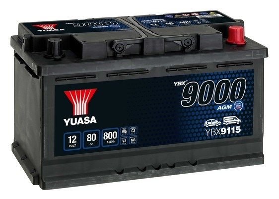 Obrázok Batéria YUASA YBX9000 AGM Start Stop Plus 12V/80Ah/800A