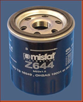 Obrázok Olejový filter MISFAT  Z644
