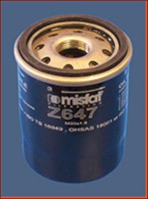 Obrázok Olejový filter MISFAT  Z647