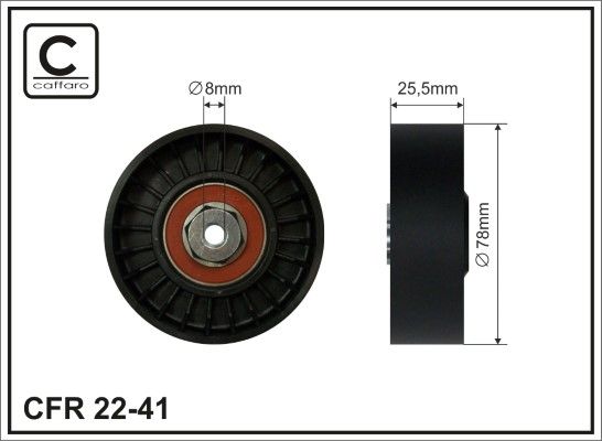 Obrázok Vratná/vodiaca kladka rebrovaného klinového remeňa CAFFARO  2241