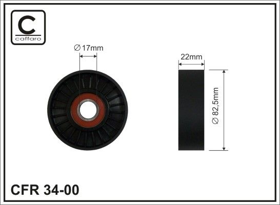 Obrázok Napínacia kladka rebrovaného klinového remeňa CAFFARO  3400
