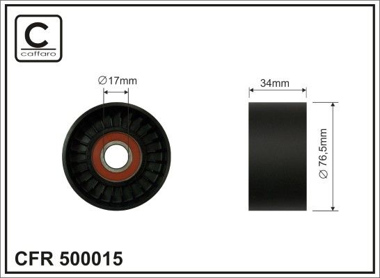 Obrázok Napínacia kladka rebrovaného klinového remeňa CAFFARO  500015