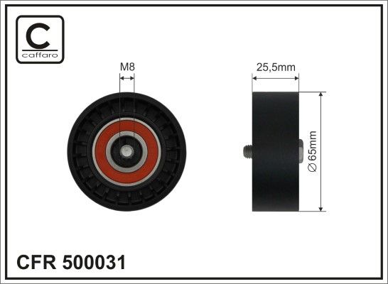 Obrázok Vratná/vodiaca kladka rebrovaného klinového remeňa CAFFARO  500031