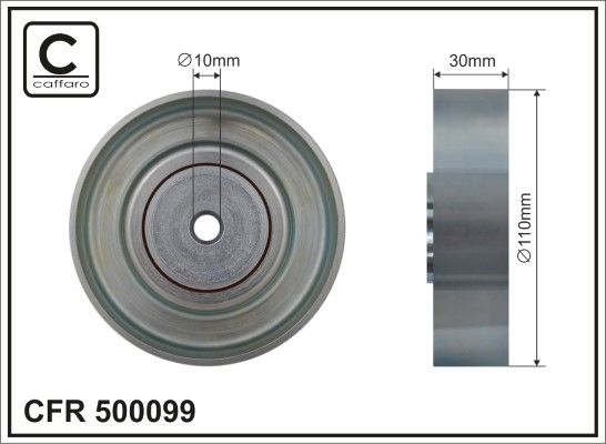 Obrázok Vratná/vodiaca kladka rebrovaného klinového remeňa CAFFARO  500099