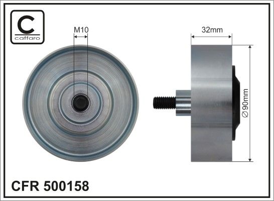 Obrázok Vratná/vodiaca kladka rebrovaného klinového remeňa CAFFARO  500158
