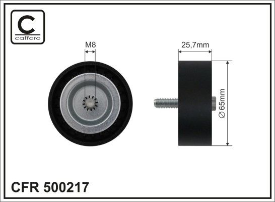 Obrázok Vratná/vodiaca kladka rebrovaného klinového remeňa CAFFARO  500217