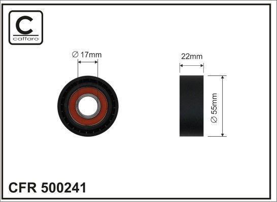 Obrázok Napínacia kladka rebrovaného klinového remeňa CAFFARO  500241
