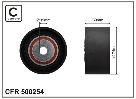 Obrázok Vratná/vodiaca kladka rebrovaného klinového remeňa CAFFARO  500254
