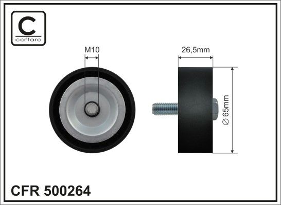 Obrázok Vratná/vodiaca kladka rebrovaného klinového remeňa CAFFARO  500264