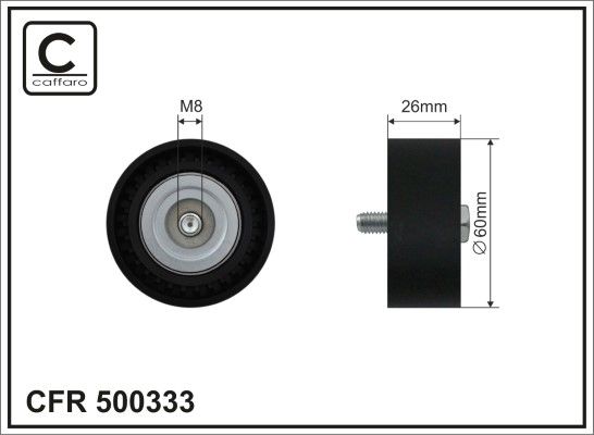 Obrázok Vratná/vodiaca kladka rebrovaného klinového remeňa CAFFARO  500333