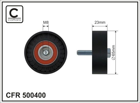 Obrázok Vratná/vodiaca kladka rebrovaného klinového remeňa CAFFARO  500400