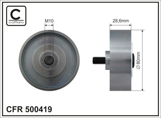 Obrázok Vratná/vodiaca kladka rebrovaného klinového remeňa CAFFARO  500419
