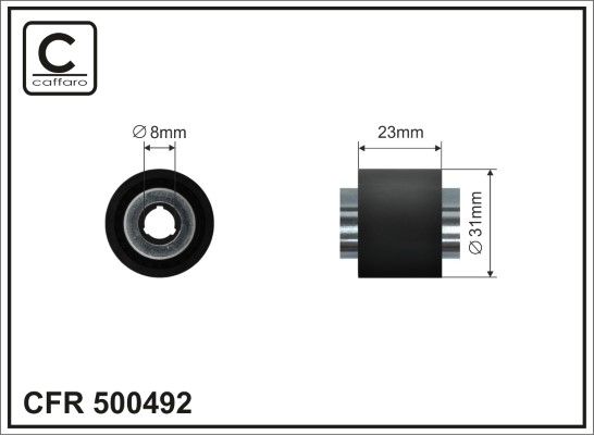 Obrázok Obehová/vodiaca kladka ozubeného remeňa CAFFARO  500492