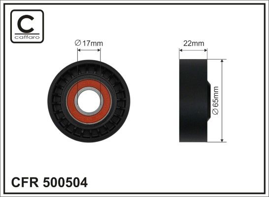 Obrázok Napínacia kladka rebrovaného klinového remeňa CAFFARO  500504