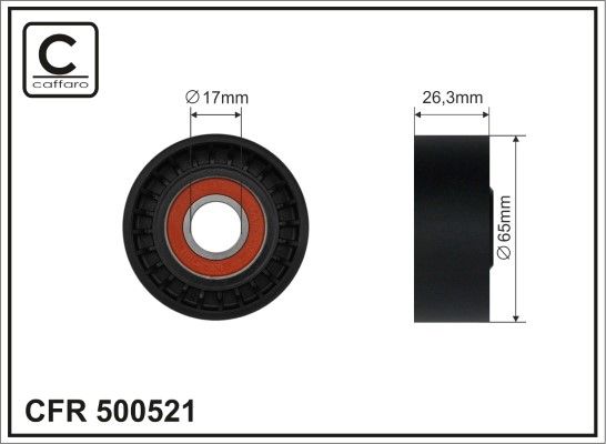 Obrázok Napínacia kladka rebrovaného klinového remeňa CAFFARO  500521