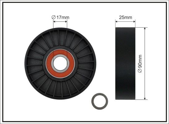 Obrázok Vratná/vodiaca kladka rebrovaného klinového remeňa CAFFARO  9700