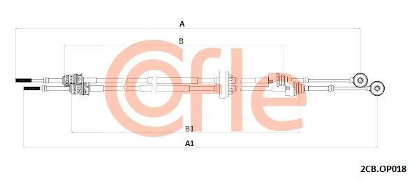 Obrázok Lanko ručnej prevodovky COFLE  2CBOP018